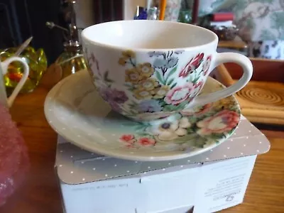 Katie Alice Vintage Garland Collection Floral Teacup And Saucer • £10.99