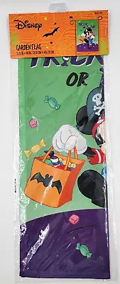 Disney Halloween Mickey Mouse Trick Or Treat Garden Porch Flag  12.5  X 18  • $12