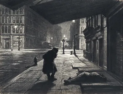 Martin Lewis - New York Nocturne (1930) - 17  X 22  Fine Art Print • $79.99