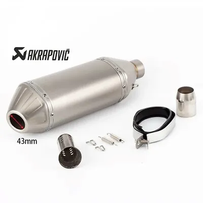 Akrapovic Ktm Silver Exhaust Slip On Motocross Mx Dirt Bike Muffler Universal • $200