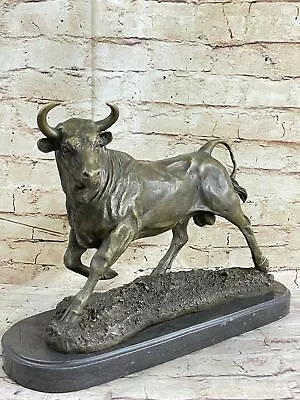 20 LBS Stock Market Wall Street Bull Bullish Bronze Sculpture Modern Art Figure • $399