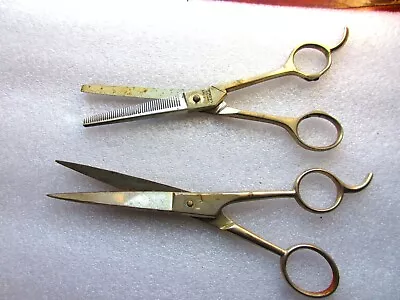 Vintage Hair Dresser Scissors (2) Taper Fine & Straight Used • $2.99