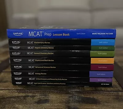 Kaplan MCAT 6th Edition 10 Book Set Lesson Book Review • $65