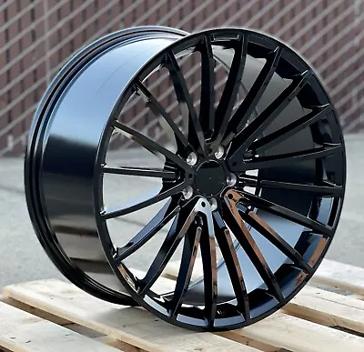 One Rim MB15 Gloss Black 20x9.5 ET45 5x112 For Mercedes SUV The Rear Wheel • $250