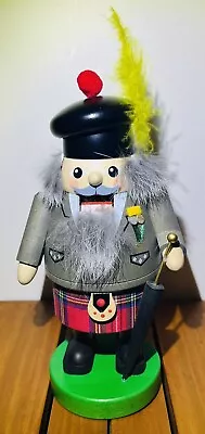 Volkskunst Seiffen SCOTTISH Nutcracker 9” Handmade In Erzgebirgsche Germany • $49.95