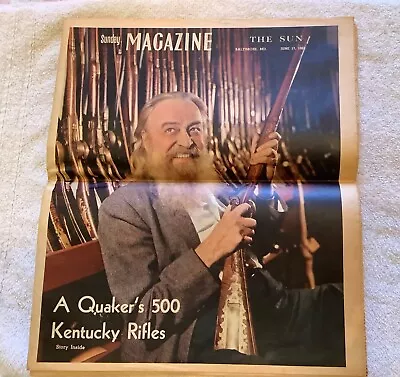 SUNDAY MAGAZINE THE SUN BALTIMORE 1962 Kentucky Rifle Article • $10