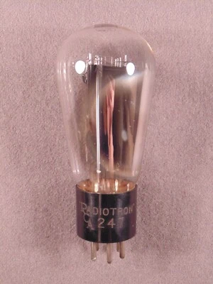 $9.99 • Buy 1 247 RCA RADIOTRON Engraved Globe 47 Type Antique Radio HiFi Amp Vacuum Tube