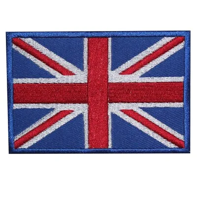 £2.19 • Buy Union Jack United Kingdom Country Flag Patch Iron On Patch Sew On Embroidered