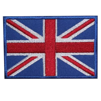 £2.19 • Buy Union Jack United Kingdom Country Flag Patch Iron On Patch Sew On Embroidered