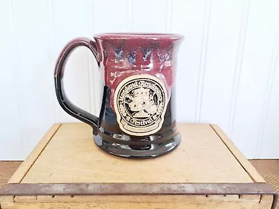 Maryland Renaissance Festival 2008 Mug Red Drip On Black Grey Fox Pottery • $16