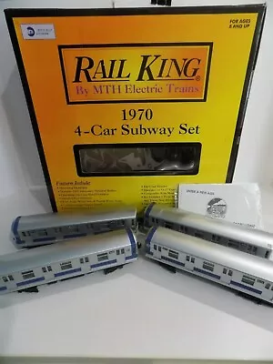 Rail King MTH 1970 New York Transit 4 Car Subway Set Proto Sound Item #30-2122-1 • $499.99