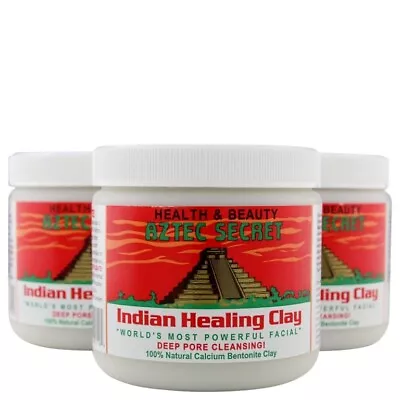 Aztec Secret Indian Healing Clay Deep Pore Cleansing 1 Pound (Pack Of 3) • $28.49