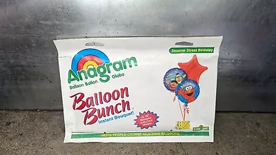 Vintage Birthday Sesame Street Elmo Anagram Mylar Balloon Bouquet Bunch • $19.99