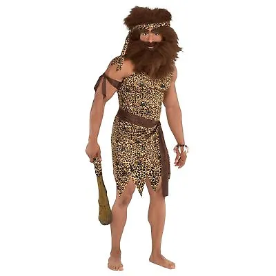 Caveman Costume For Men Fancy Dress Costume Outfit Book Week Carnival Stag Do • £20.90