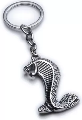 SVT / Shelby Cobra Mustang Snake Key Chain *SILVER* Ships Worldwide & FREE To US • $13.95