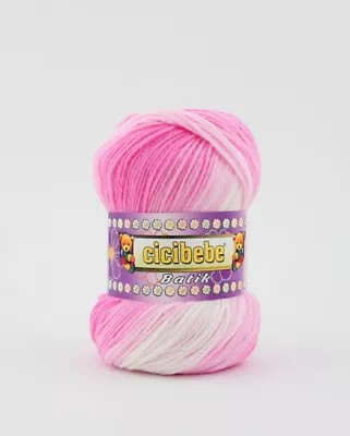 Rainbow Baby Batik Cicibebe Double Knitting Variegated 100g • £2.50