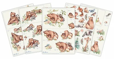 In The Forest 10 Sheet Die Cut Decoupage Set & Optional 6x6  Paper Pad • £3.99