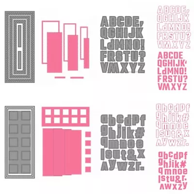 $16.23 • Buy Alphabet Slimline Frame Metal Cutting Dies Stencil For DIY Scrapbooking Stencil