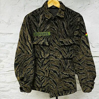 Pleasures Now Jacket Military Army Tiger Camo Woven Blanket Tapestry Jacket • $89.95