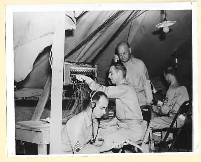 1942 Signal Corps Telephone Switchboard Communications Tent Original Press Photo • $17.99