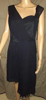 $20 • Buy Navy Milano Off Shoulder Elegant Dress Sz 14 - Forever New Brand - NWT