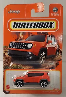 '19 Jeep Renegade 16/100 Matchbox 2024 HVL82 Orange • $7