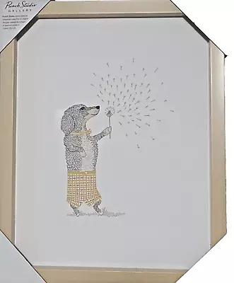 Adorable  Dachshund Dog Making A Wish W/Dandelion Wall Art 15  X 12  X 1 • $28.95