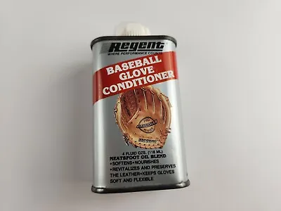 VTG NOS Regent Baseball Glove Conditioner 4oz Metal Handy Oiler Oil Can - FULL • $17.99