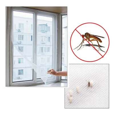 £2.69 • Buy Large Mesh Window Magic Curtain Snap Fly Bug Insect Mosquito Screen Net White Ku