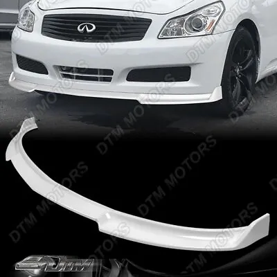 For 07-09 Infiniti G35 G37 Sedan GT-Style Painted White Front Bumper Lip Spoiler • $107.99