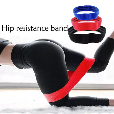 Yoga Resistance Bands Fabric Fitness Bands Hip Booty Butt Exercise Loop • $13.68