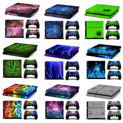 $9.20 • Buy Skin Wrap Sticker Decals Cover Console + 2 Controller Set For PS4 Playstation 4
