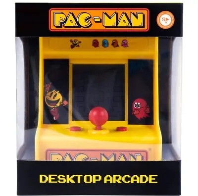 Pac Man Desktop Mini Arcade Machine Retro 80s Pacman Game Console Gift Brand New • £16.95