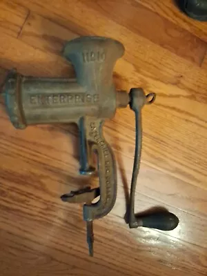 Vintage Meat Grinder Enterprise #10 Tinned Chopper Hand Crank • $19.90