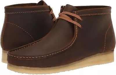 Men's Shoes Clarks Originals WALLABEE BOOTS Moccasin Lace Up 55513 BEESWAX • $124