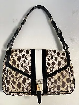 L.A.M.B By Gwen Leather Leopard Print Shoulder Bag • $18.40