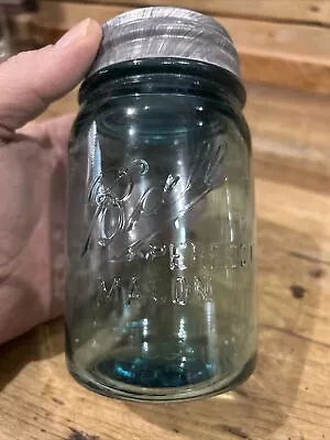 Vintage Blue Ball Pint Jar Odd Size Rare! • $19.95