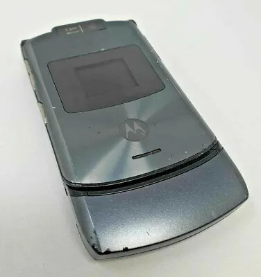 Motorola RAZR V3 V3xx ATT Flip ATT EMAIL WIFI GPRS Gray ANTIQUE 3G MOTORAZR GSM • $39.97