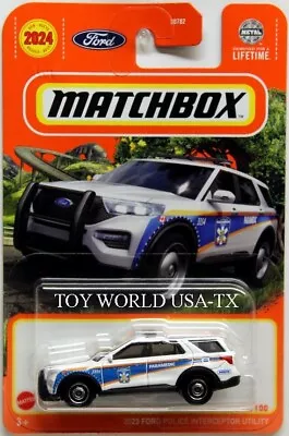 2024 Matchbox #36 2023 Ford Police Interceptor Utility Paramedic • $5.50