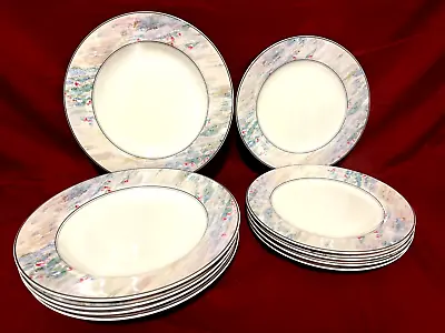 Mikasa Maxima Monet 10 Piece Set Of 5 Each Salad Plates & Pasta/Soup Bowls Japan • $79.95