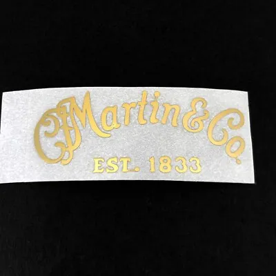 Metal Self Adhesive Martin Guitar Headstock Logo Decals Gold • $11.80