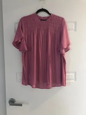 Decjuba Flutter Sleeve Ladies Blouse - Size 14 - 5+ Items Free Au Post • $29.95