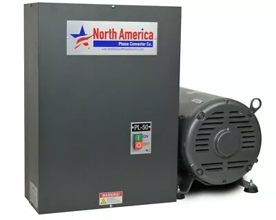 PL-50 Pro-Line 50HP Rotary Phase Converter - Built-In Starter Made In The USA • $4554