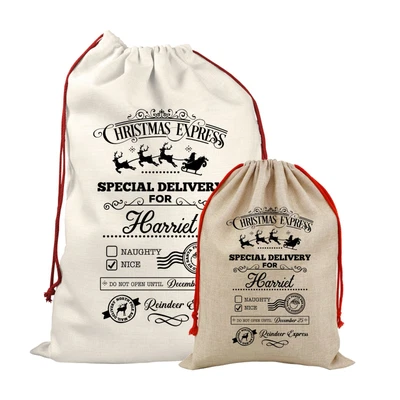 £8.99 • Buy Personalised Santa Sack Father Christmas Bag Present Xmas Stocking Gift Blk 1