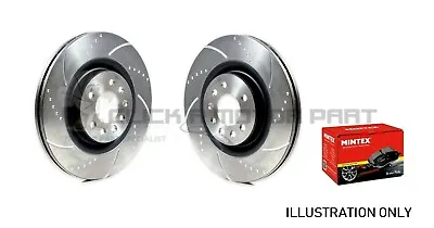 VAUXHALL VECTRA C 1.9 CDTi 2.2 SRI FRONT DIMPLED GROOVED BRAKE DISCS MINTEX PADS • $155.24
