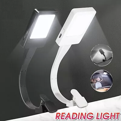 LED  Book Reading Light Lamp USB Rechargeable Flexible Clip On Bed Desk Table • $18.49