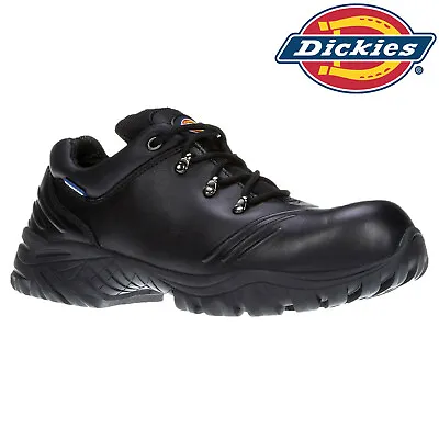 Dickies Safety Shoes Urban Shoe Black Leather Composite Toe FC9511 UK 7 - 11.5 • £24.95