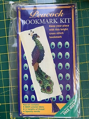 £3.99 • Buy Peacock Vintage Bookmark Cross Stitch Kit