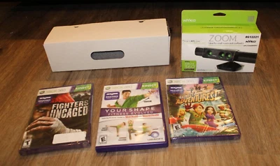 $42.48 • Buy Xbox 360 Kinects Sensor With 3 Games And Zoom Accesory - New, Never Used.