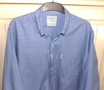 Hackett XXL Blue Check Long Sleeve Shirt VGC • £9.99